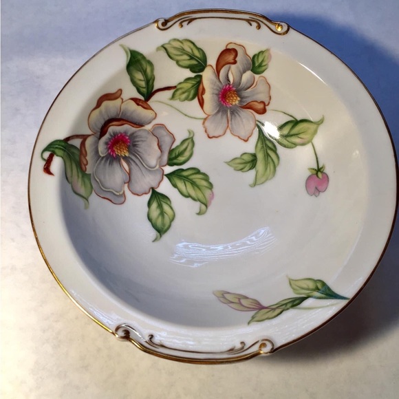 6220AB Dogwood Pattern 1950's Roselyn China Round Serving Bowl Japan - Picture 5 of 9